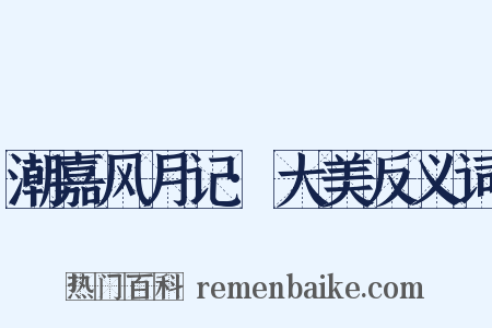 潮嘉风月记·大美反义词是什么意思的图片